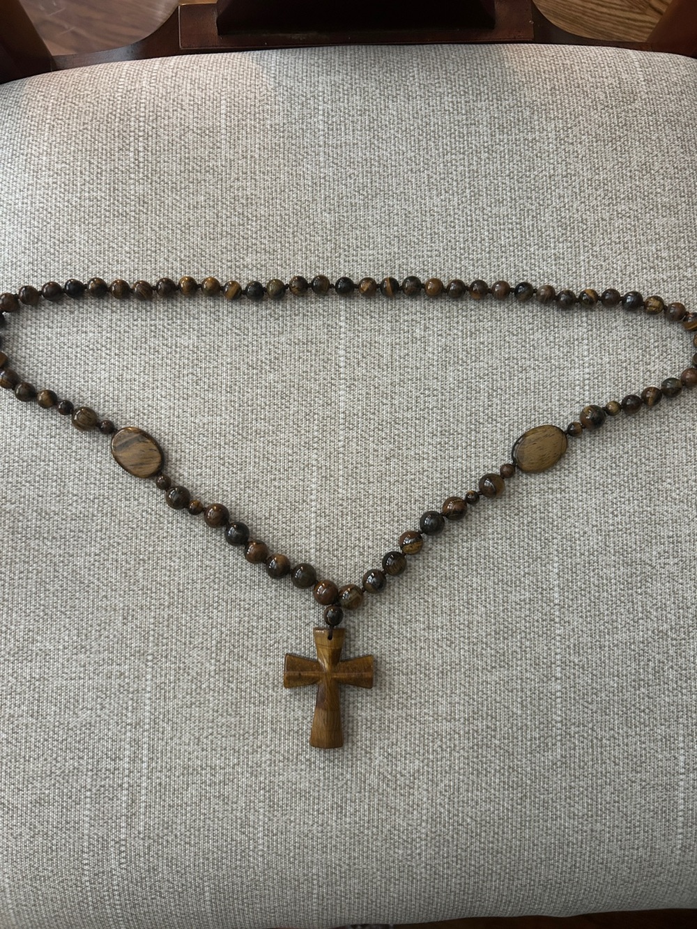 Tiger's Eye Cross Necklace
